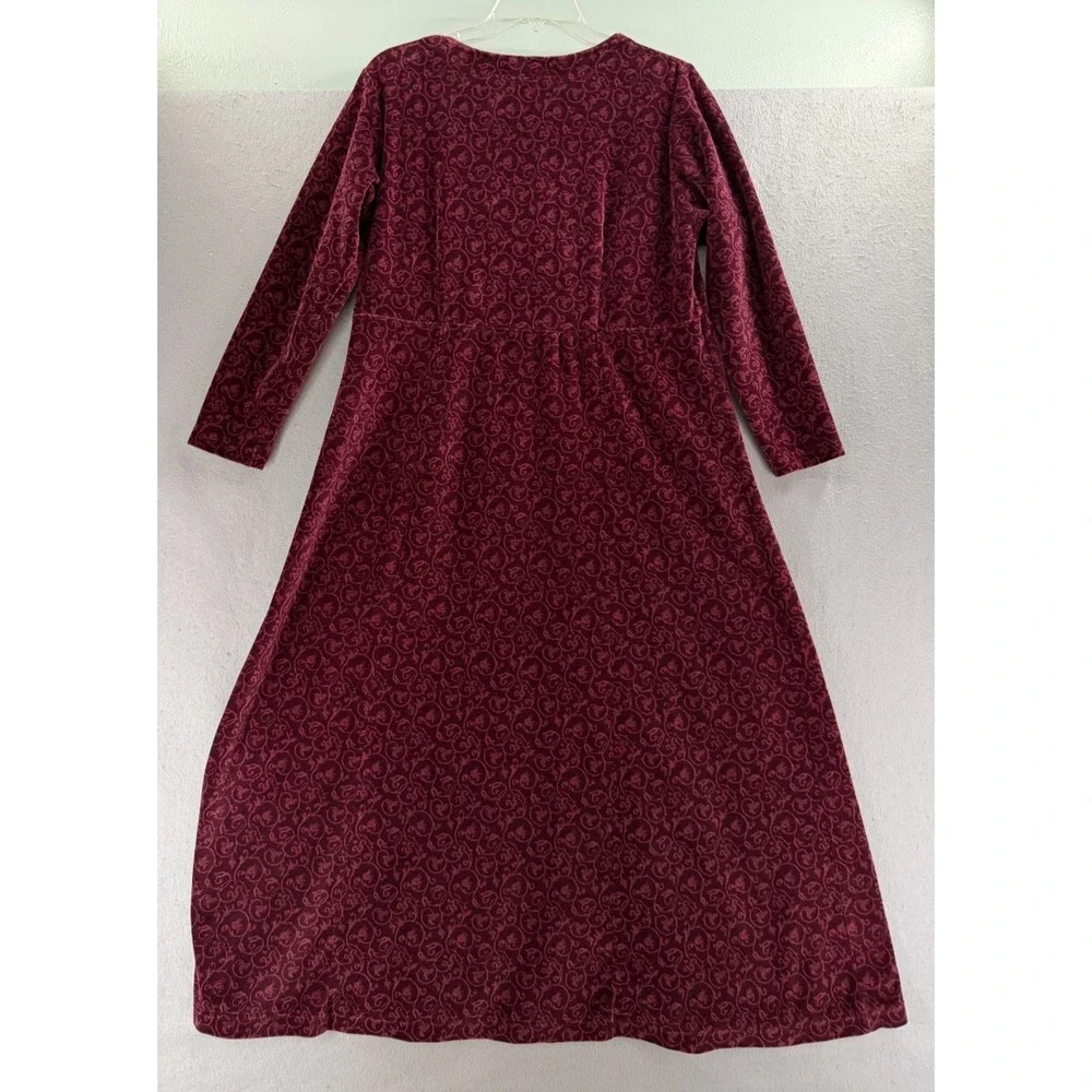 Vintage Eddie Bauer Dress MP Red Velvet‎ Modest Whimsigoth 90s Grunge Romantic